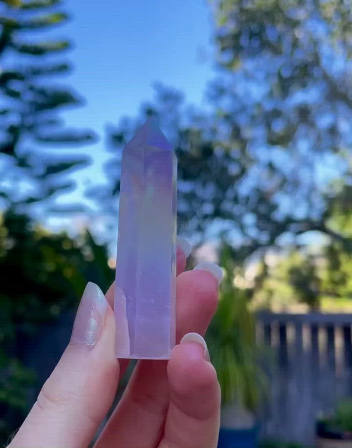 Angel Aura Rose Quartz Tower ~ 1