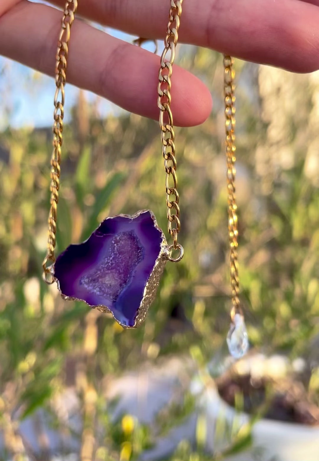 Purple Agate Necklace ~ 1