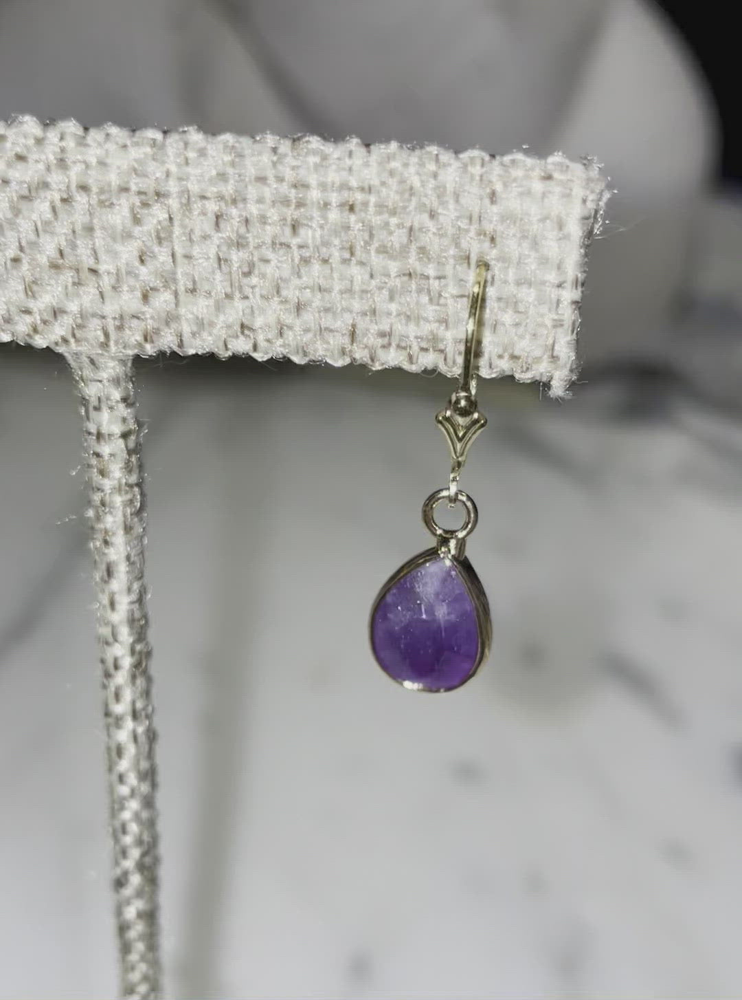 Amethyst Teardrop Earrings