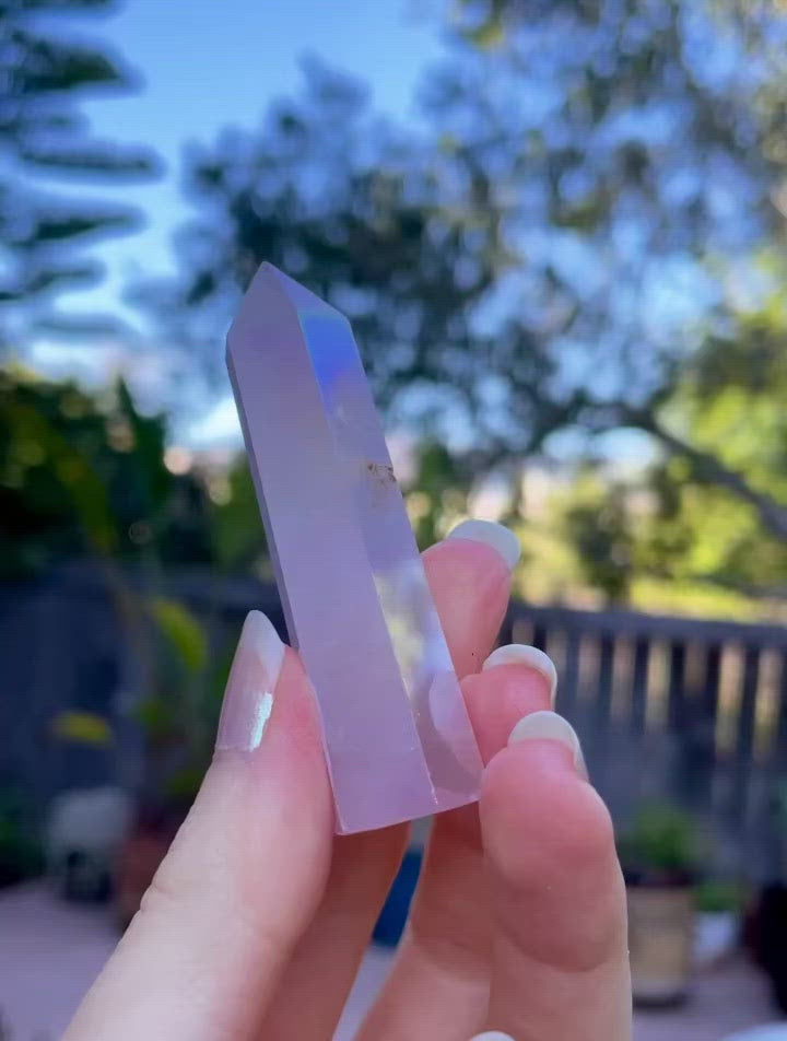 Angel Aura Rose Quartz Tower ~ 4