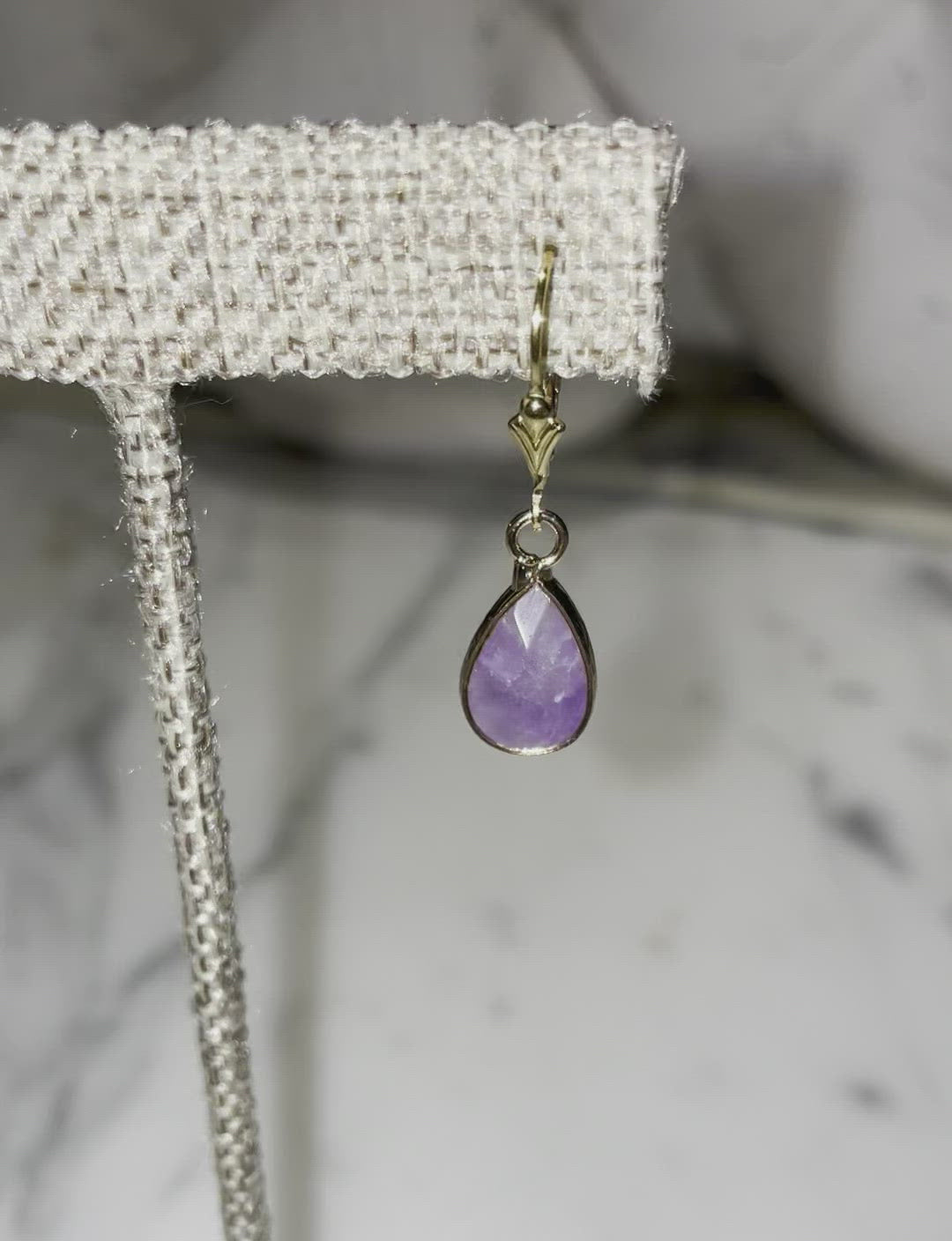 Amethyst Teardrop Earrings