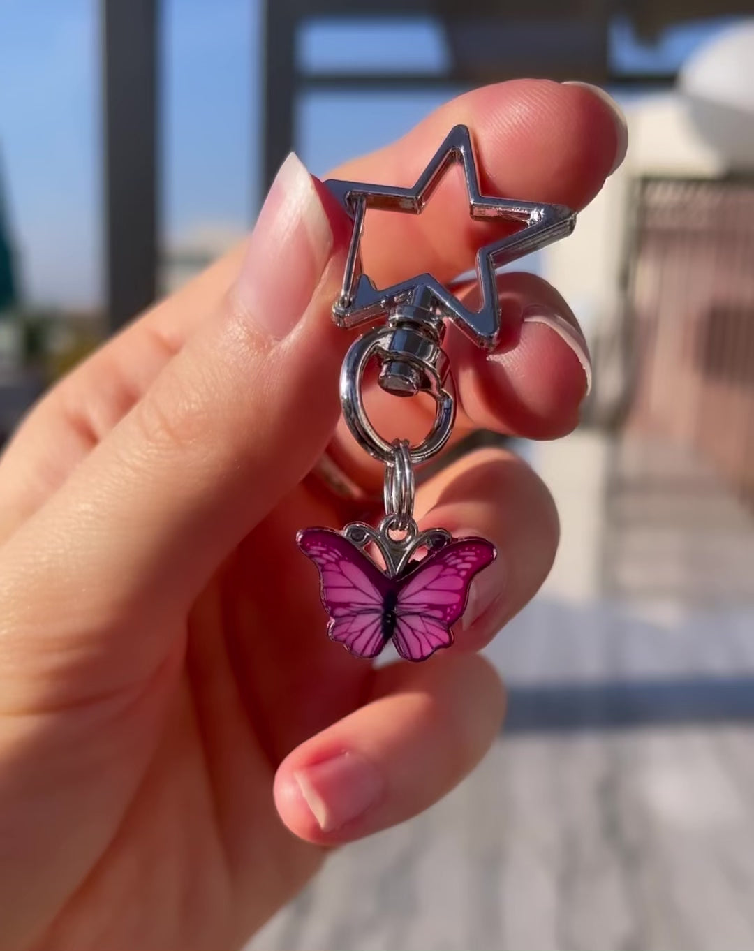 Beautiful Butterfly Keychain