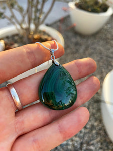 Malachite Drop Necklace ~ 1