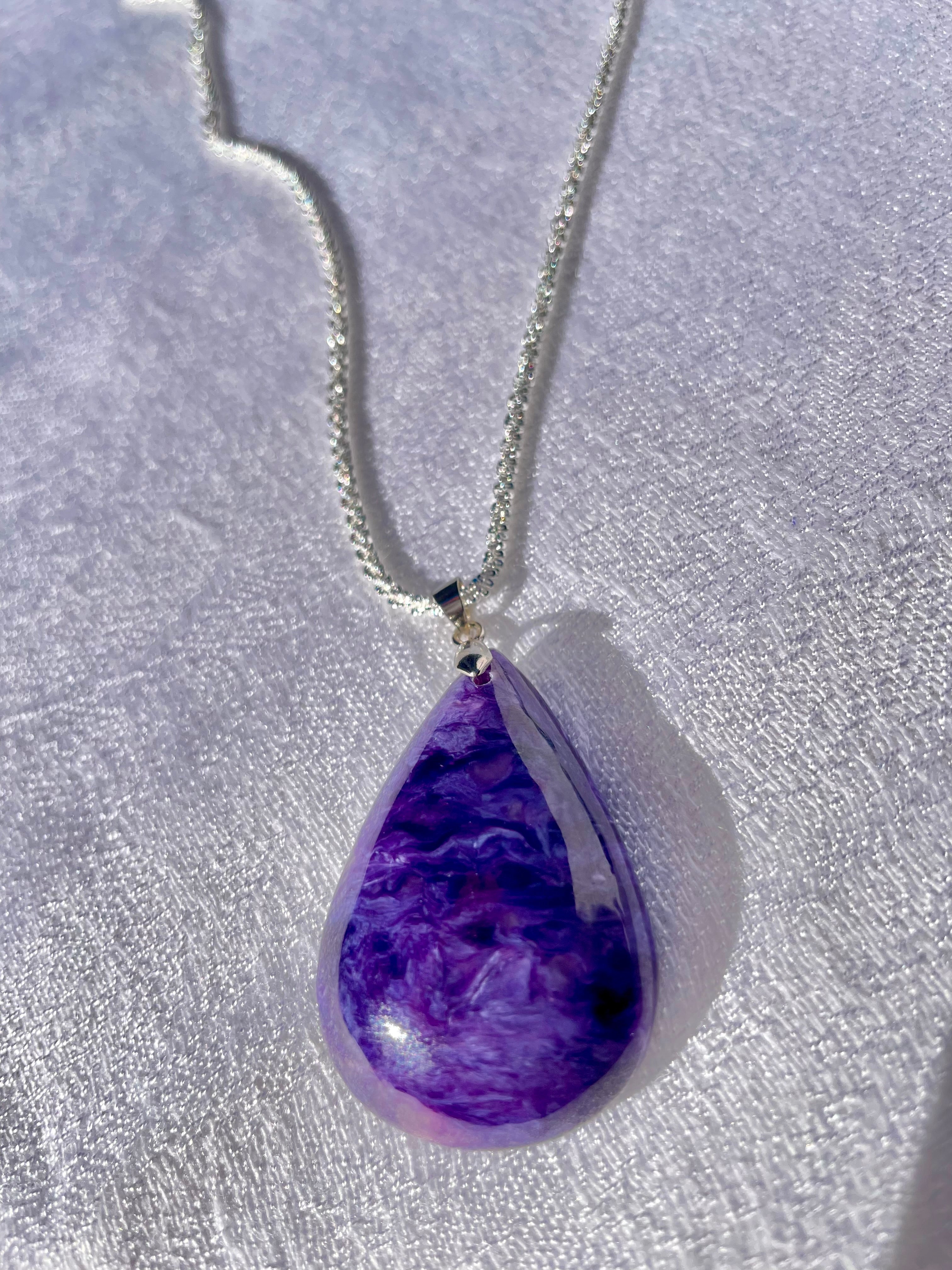 Charoite Necklace ~ Sterling Silver