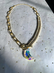 Moon Fairy Necklace ~ Golden Gemini