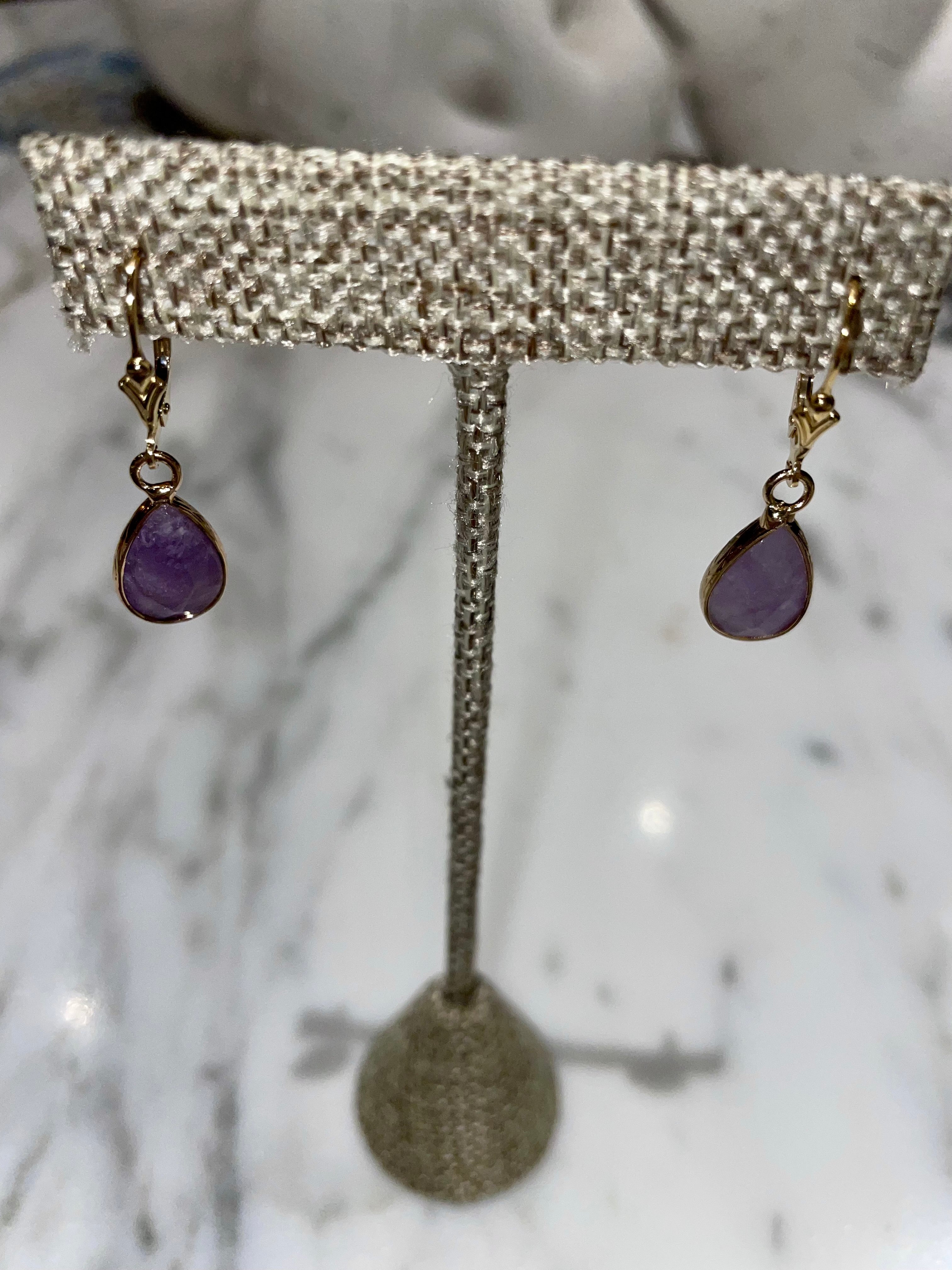 Amethyst Teardrop Earrings