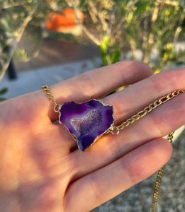 Purple Agate Necklace ~ 1