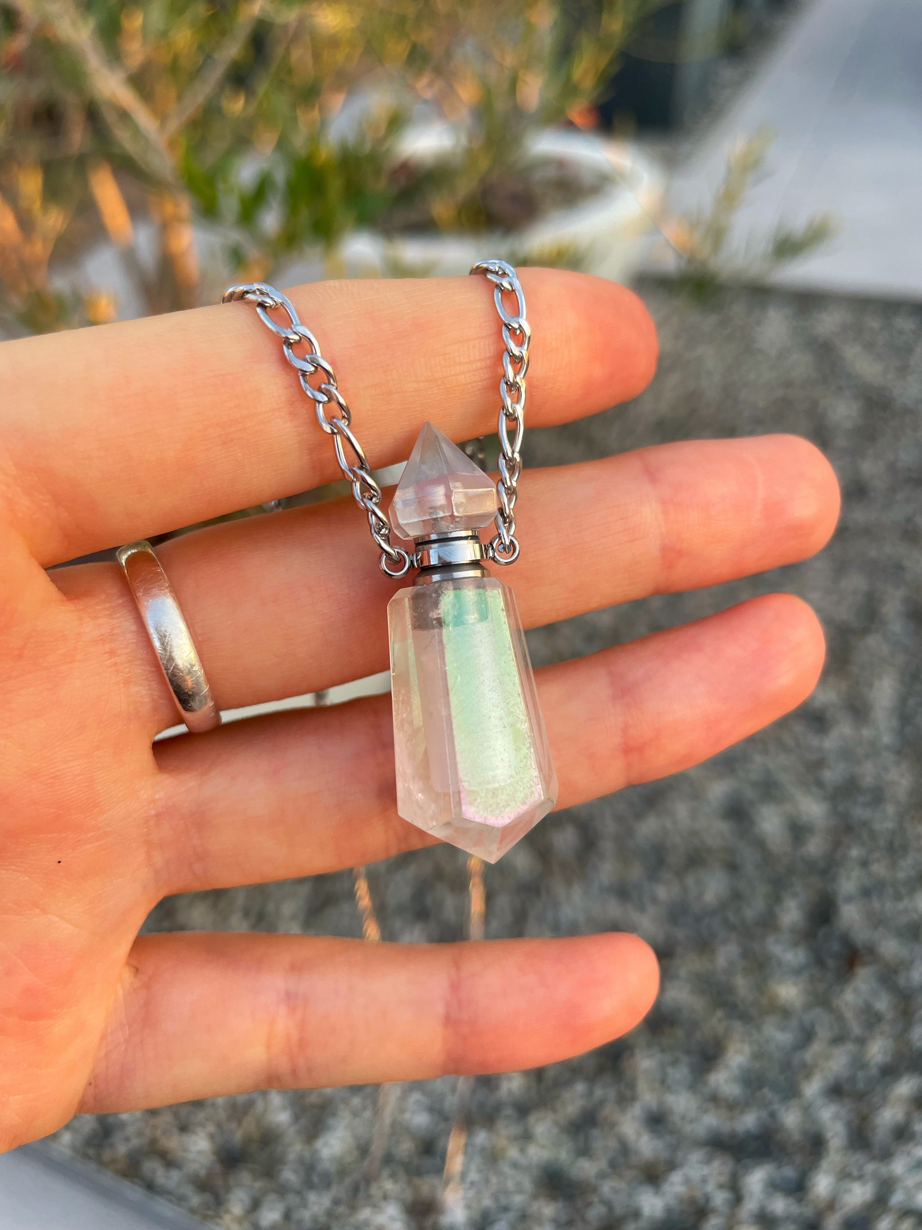 Essential Oils Aura Quartz Necklace ~ 3