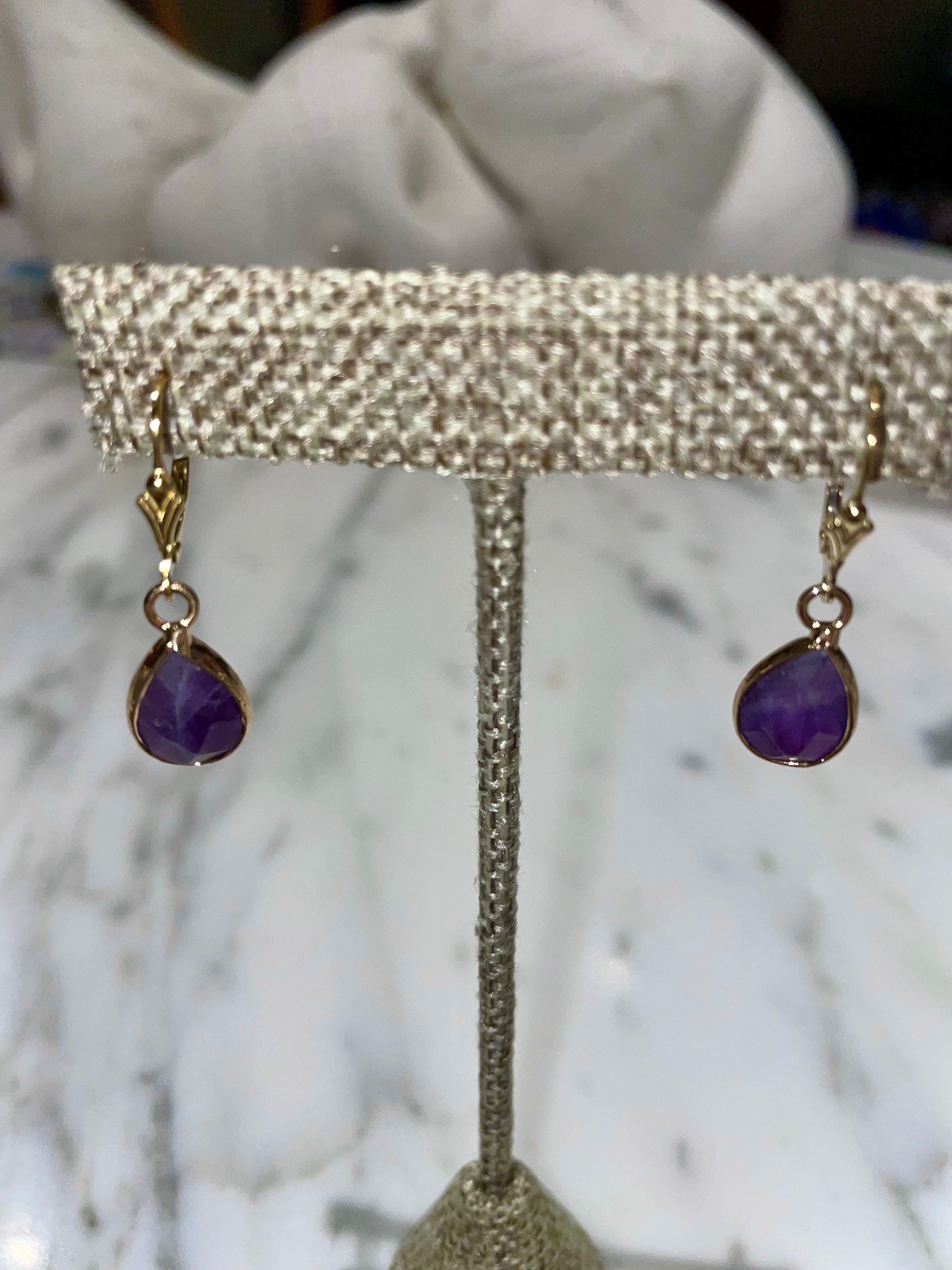 Amethyst Teardrop Earrings