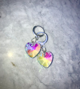 Sweetheart Earrings ~ Light Rainbow