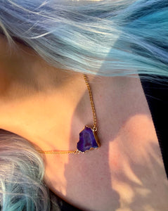 Purple Agate Necklace ~ 1