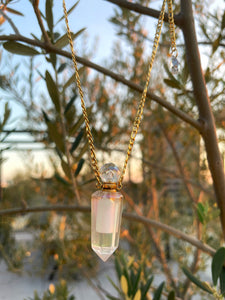 Essential Oils Aura Quartz Necklace ~ 1