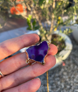 Purple Agate Necklace ~ 1