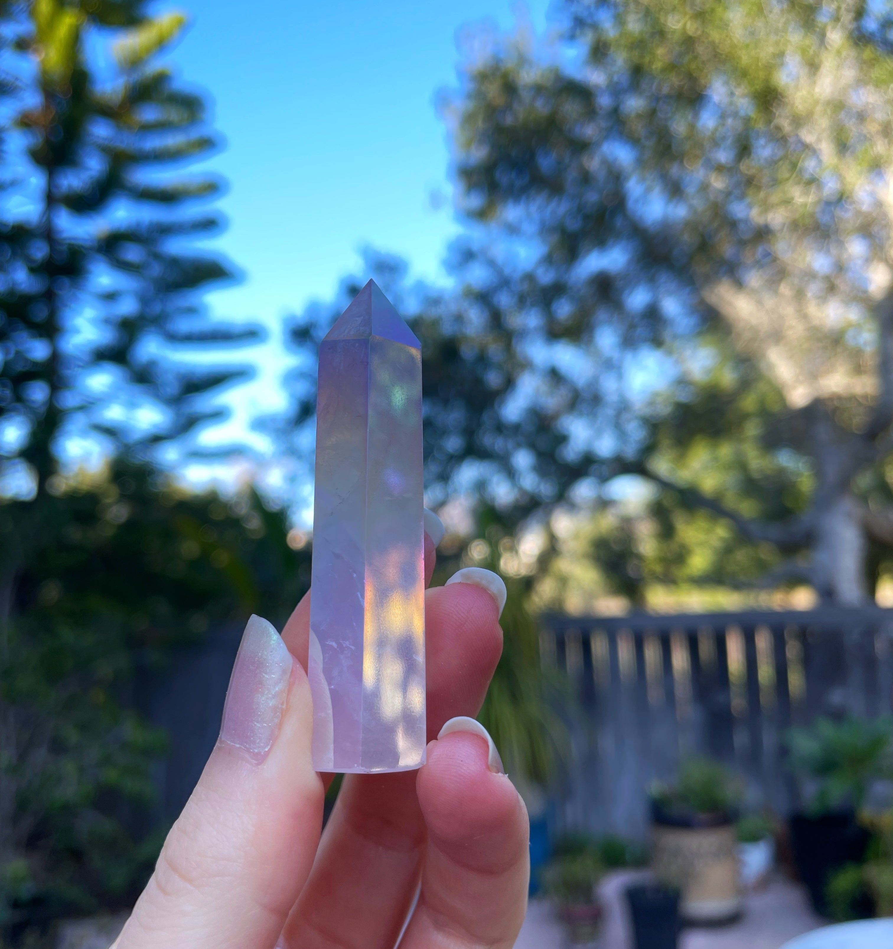 Angel Aura Rose Quartz Tower ~ 1