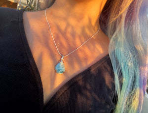 Larimar Necklace ~ Teardrop