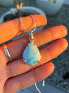 Larimar Necklace ~ Teardrop