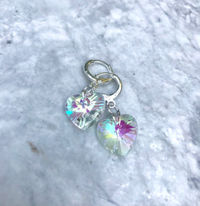 Sweetheart Earrings ~ Light Rainbow