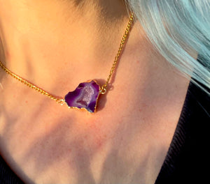 Purple Agate Necklace ~ 1