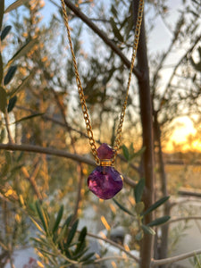 Essential Oils Amethyst Necklace