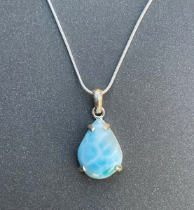 Larimar Necklace ~ Teardrop