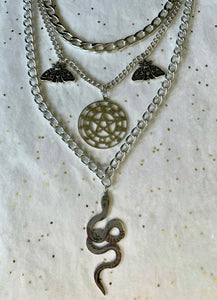 Layered Zodiac Necklace ~ Silver