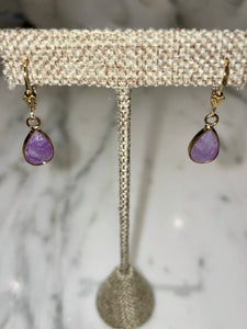 Amethyst Teardrop Earrings