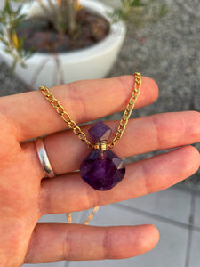 Essential Oils Amethyst Necklace