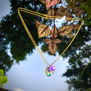 Sweetheart Necklace ~ Light Rainbow